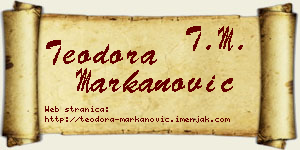 Teodora Markanović vizit kartica